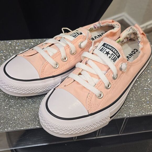 Converse Chuck Taylor All Star Shoreline Pink Lemonade Slip-On Shoes - Picture 10 of 13